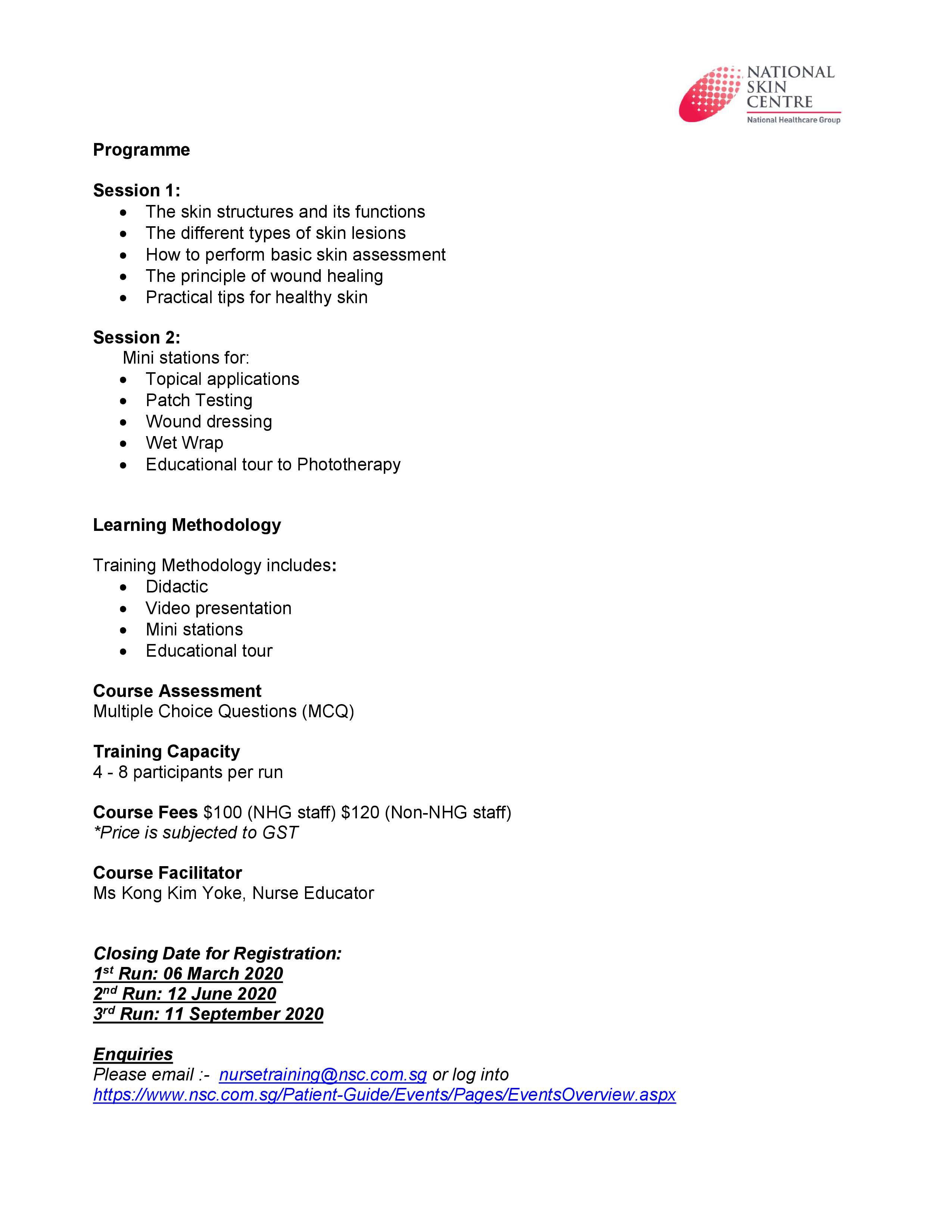 Dermatology Nursing Course (Basic) page 2